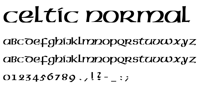 Celtic Normal font